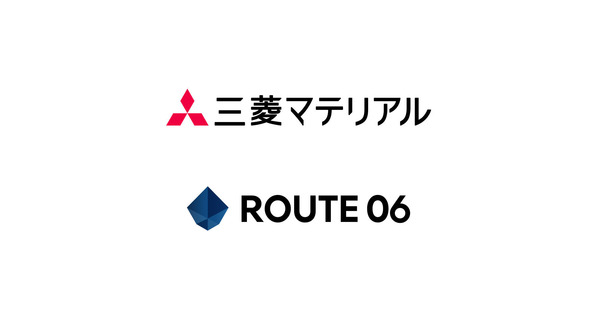 三菱商事とROUTE06のロゴ画像