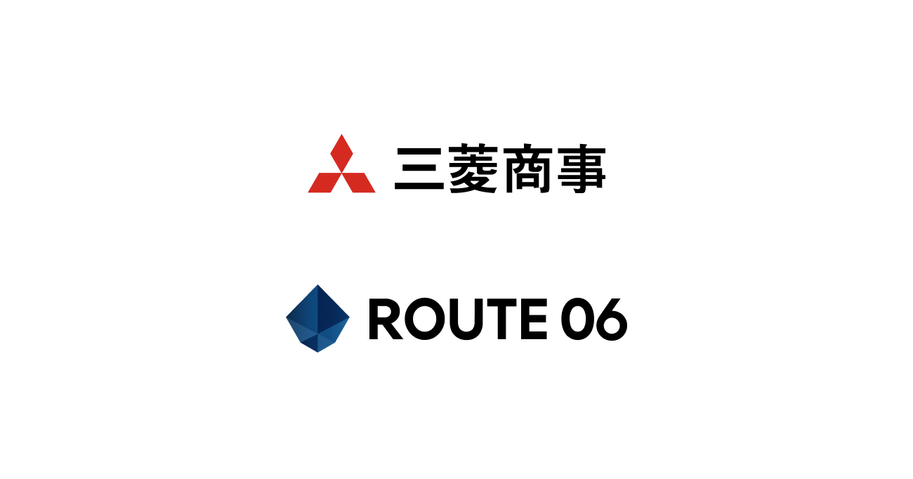 三菱商事とROUTE06のロゴ画像